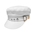 thumbnail image 2 of Gorra de béisbol plana para mujer, cómoda, ajustable, de 56 a 58 cm Blanco, 2 of 9