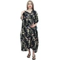 thumbnail image 3 of Bimba Moms Blue Printed Maternity Kaftan With Drawstring Waist Maxi Dress-22, 3 of 7