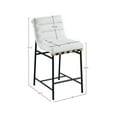 thumbnail image 3 of Meridian Furniture Burke Cream Boucle Fabric Counter Stool, 3 of 7