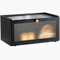 thumbnail image 1 of ETMI Black Bread Box for Kitchen Countertop-Large Modern bamboo Bread box with Window Bread Storage Container, 1 of 7