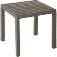 thumbnail image 1 of Vajilla de plástico con apariencia de madera | 1 mesa 4 sillas cómodas y resistentes | Apilable | Interior y exterior | Ideal para el hogar, patio, jardín, piscina o playa (marrón claro),marrón claro, 1 of 2