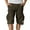 Watermelon Red, Army Green & Brown, variant on Men's Summer Cotton Cargo Shorts in Watermelon Red, Army Green & Brown - Sizes 29 - 36, with Pockets
