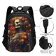 thumbnail image 3 of Easygdp Vintage Floral Skull Mochila para Laptop de Viaje con Puerto USB, Mochila para Laptop con Puerto de Carga USB para Mujeres y Hombres, 3 of 7
