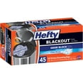 thumbnail image 2 of Hefty BlackOut 13 Gallon Clean Breeze Scent Drawstring Tall Kitchen Trash Bags, 45 Pack, 2 of 2