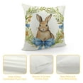 thumbnail image 4 of FUMJ  Easter Day Pillow Covers Gift, Bunny Floral Greenery Cushion Cover for Home Office, Sofa Bed Rabbit Double Sided Throw Pillow Covers, Easter Party Spring Holiday Decorations, 4 of 5