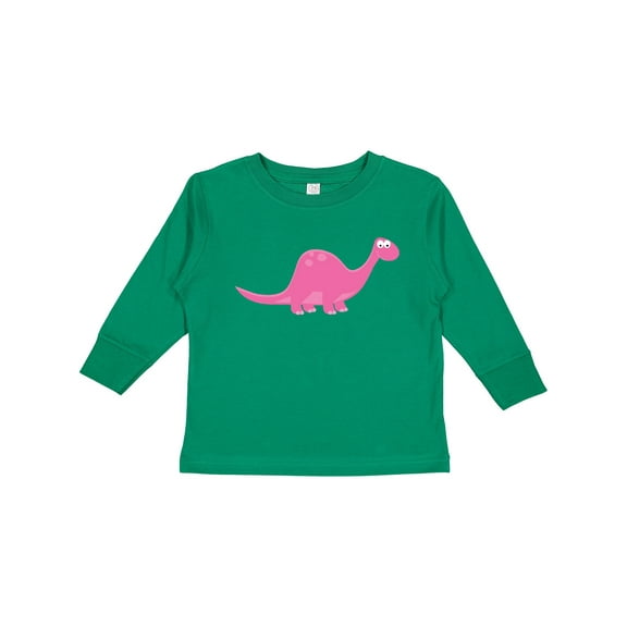 Inktastic Pink Dinosaur Girls Long Sleeve Toddler T-Shirt