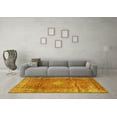 thumbnail image 3 of Ahgly Company Machine Washable Indoor Rectangle Persian Yellow Traditional Area Rugs, 5' x 7', 3 of 4