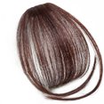 thumbnail image 1 of Flequillo de pelo sintético de una pieza, flequillo frontal fino y fino Natural para mujer, marrón oscuro con patillas, 1 of 1