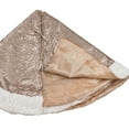 thumbnail image 4 of Saro Lifestyle Glittery Sequin with Sherpa Trim Holiday Tree Skirt Champagne, 4 of 5