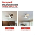 thumbnail image 5 of Honeywell Ocean Breeze 30-InchBrushed Nickel Small 3 Blade LED Ceiling Fan with Light, 5 of 13