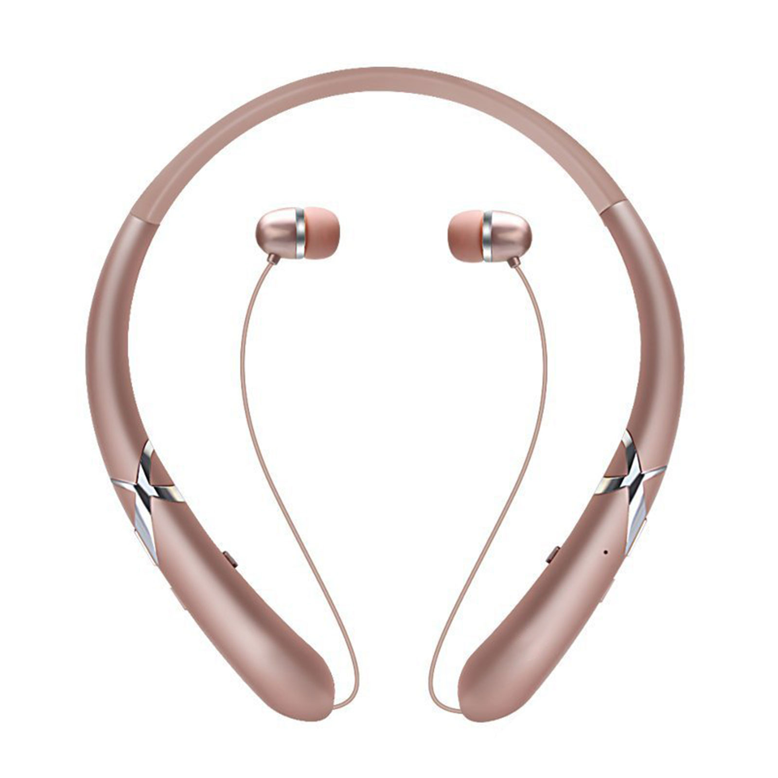 Bluetooth 5.0 Headphones Retractable Earphones Neckband Sport Wireless Earbuds Stereo Waterproof Noise Cancelling Headsets with Mic for iPhone Samsung iPad