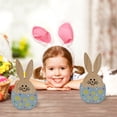 thumbnail image 3 of JHGoosa Easter Bunny Wooden Craft Ornament Desktop Decoration Wooden Rabbit Shapes Ornaments Craft Gifts Easter Table Decor, 3 of 7