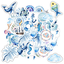35pcs-50pcs Colorful Stickers Marine Life Fish Stickers Ocean Stickers Funny Stickers for Laptops Notebooks Suitcases