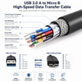 thumbnail image 5 of 1.6FT USB 3.0 A to Micro B Cable, 5Gbps High Speed Data Transfer Cord for External Hard Drive HDD SSD, Portable Hard Disk Box, DSLR Camera, Compatible with WD Seagate Toshiba Samsung External Drives, 5 of 8
