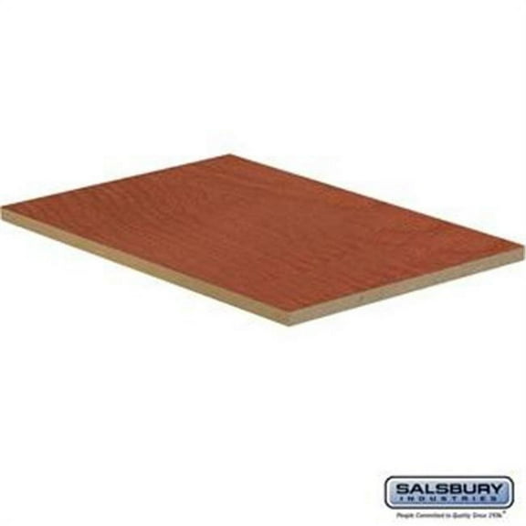 SalsburyIndustries  24 in. Deep Extra Wide Designer Wood Locker In-Line Flat Top Filler - Cherry