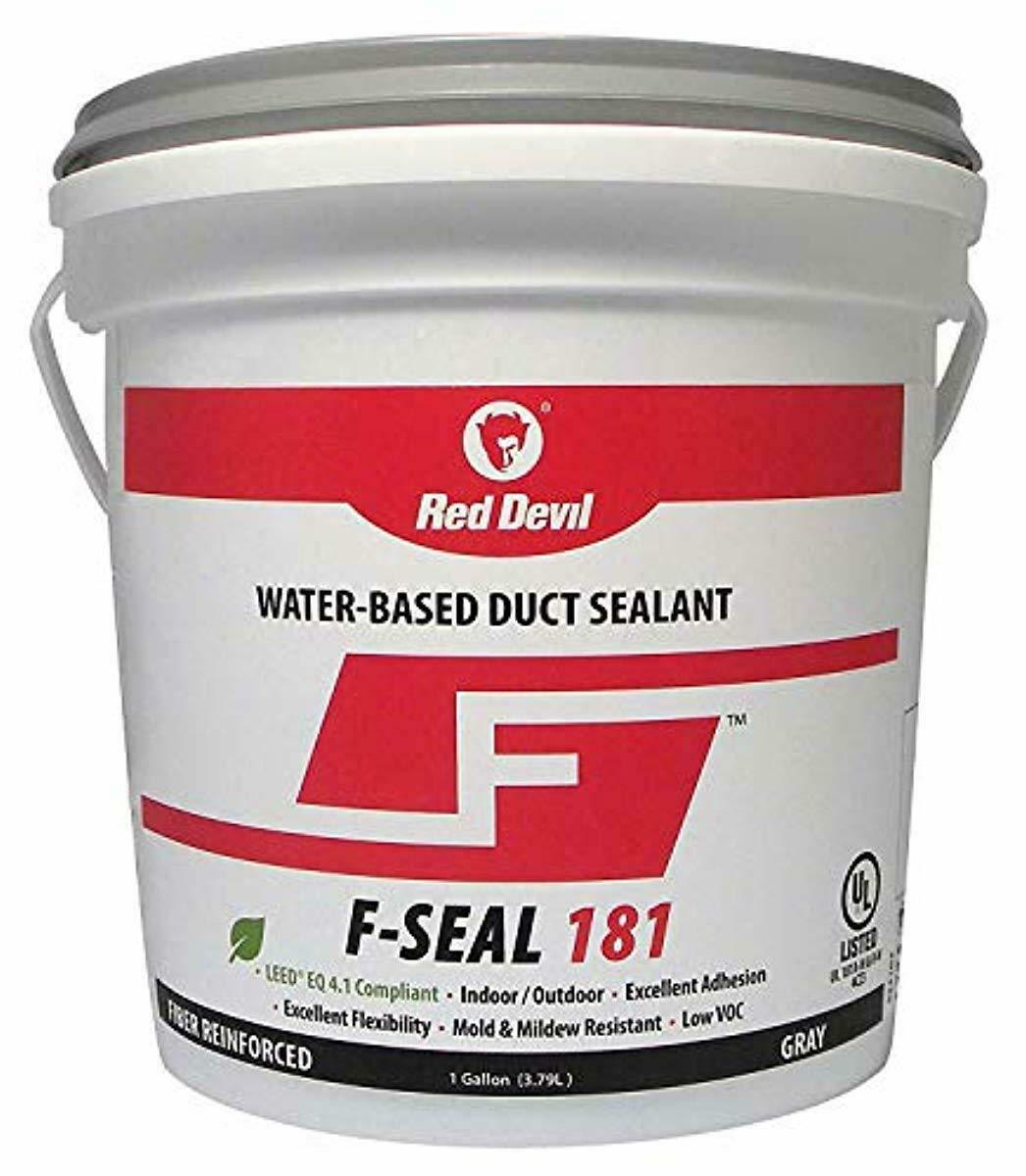 Red Devil 0841DX F Seal 181 Water Based Duct Sealant. 1 Gallon. Gray
