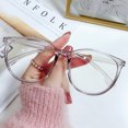 thumbnail image 1 of Transparent Computer Glasses Frame Women Men Anti Blue Light Round Eyewear Blocking Glasses Optical Spectacle Eyeglass GRAY, 1 of 6