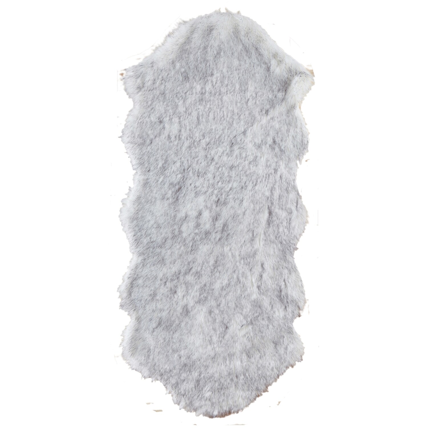 Faux Fur Sheepskin Area Rug Dark Grey 2.6' x 6'