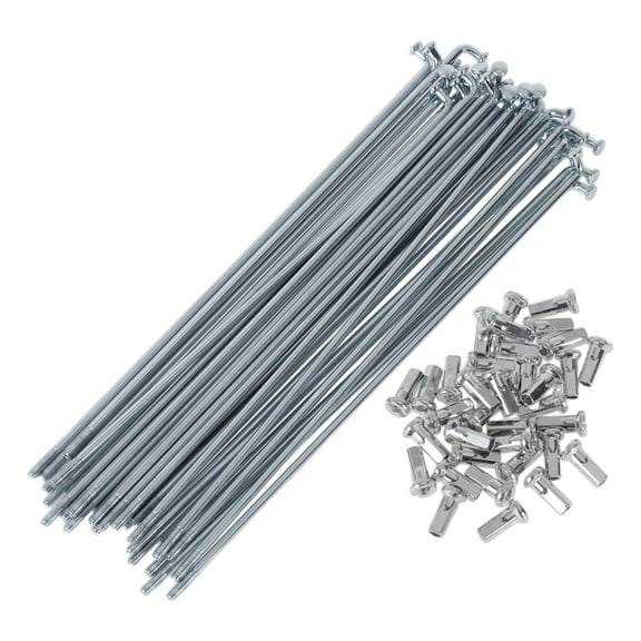 Unique Bargains 36 Set 12G Bicycle Spokes 163mm Bike Wheel Spokes 45 Steel Galvanized Silver Tone
