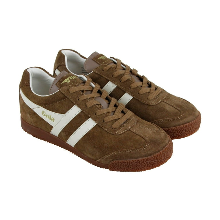 Gola Harrier Suede Tobacco Ecru Mens Lace Up Sneakers