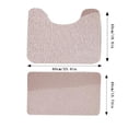 thumbnail image 2 of MKHSQHDG Sales Today Clearance Bathroom Rug of 2 Absorbent Bath Mat & U Shaped Rug Soft Quick Dry Textured Bathroom Floor Mats for Bathroom Tub & Shower, 2 of 7
