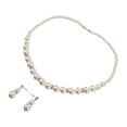 thumbnail image 2 of Elegant Bridal Pearl Jewelry Set Imitation Pearl Necklace and Earrings for Women, Skin Safe Design for Weddings, Proms, and Special Events, 2 of 3