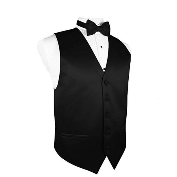 Tuxedo Park - Black Satin Tuxedo Vest and Bow Tie - Walmart.com ...