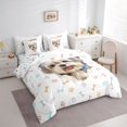 thumbnail image 2 of Homewish Cute Maltese Dog 7-Piece Twin Bedding,Kawaii Paw Print Bedding Comforter Set,White,Colorful Stars Reversible, 2 of 8