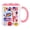 Pink, variant on Patriotic Mug 4th of July Ceramic Drinking Cup,Patriotic US Ceramic Mug,250th Anniversary Commemorative Cup,Coffee Mugs for 250th Anniversary Independence Day Party Table Centerpieces