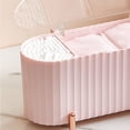 thumbnail image 3 of Dispensador de hisopos de algodón para escritorio, caja de almacenamiento de algodón, tarro para almohadillas de algodón cosméticas, organizador de baño, botes, 3 of 7