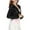 Black, variant on Miluxas Women's Plus Size Sequin Shrug Embellished Long Sleeve Bolero Blazer Shrug White Free Size
