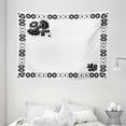 thumbnail image 1 of Turkish Pattern Tapestry, Oriental Framework with Stylized Leaf Ornament Black and White Damask, Wall Hanging for Bedroom Living Room Dorm Decor, 80W X 60L Inches, Black White, by Ambesonne, 1 of 2