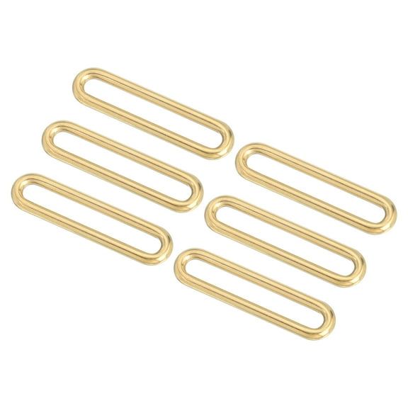 Uxcell 6Pcs Metal Rings Buckle for Bag Belt Strap, Oval Ring 50mm Inner Diameter