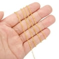 thumbnail image 5 of Uxcell 16 Feet Unfinished Cable Chain Round Link Chain Twisted 2mm for Jewelry Making, Golden, 5 of 6