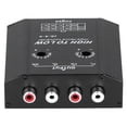 thumbnail image 4 of Convertidor de impedancia de audio de 4 canales y 12 V, línea RCA alta a baja, filtro de frecuencia de altavoz de radio estéreo de automóvil, 4 of 15