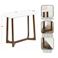 thumbnail image 2 of Kate and Laurel Olivant Modern Rectangle Wood Console Table, 32 x 15 x 30, White and Walnut Brown, Decorative Geometric Two-Tone Entryway Table for Use as a Functional Living Room Table, 2 of 8