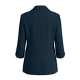 thumbnail image 4 of Homenesgenics Blazers for Women Plus Size Solid-Color 3/4-Sleeve Lapel Button-Up Pocket Business Casual Blazer Blue XL, 4 of 4