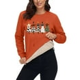 thumbnail image 5 of ClodeEU Christmas Sweatshirts for Women ,Long Sleeve Christmas Tree Graphic Xmas Holiday Pullover Orange ^,Womens Plus XXXL, 5 of 6
