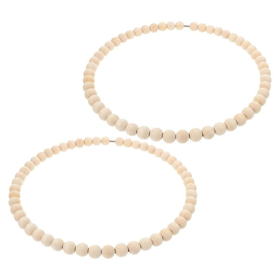 Raindrops 2-Pack Wooden Craft Hoops in Light Brown for Home Decoration and Craft Projects