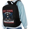 thumbnail image 4 of Uourmeti US Flag Eagle Freedom Print Daily All Match School Bookbag for Travel Outdoor, Multiple Pockets Durable Zippered Daypack Stylish Travel Bag, 4 of 6