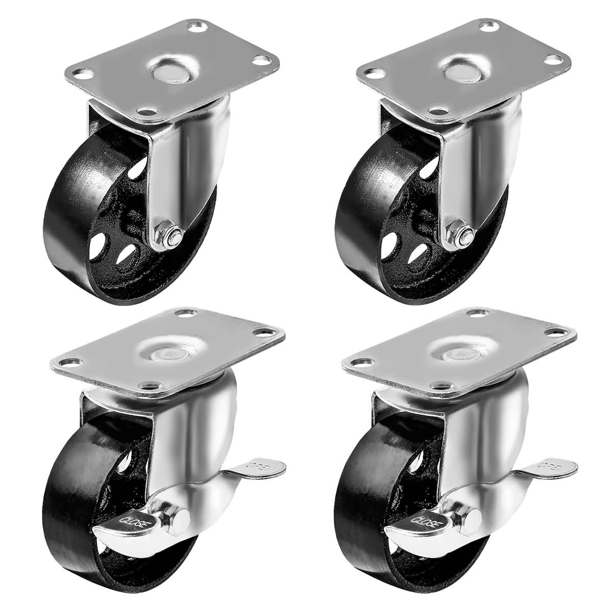 30mm Metal Top Plate Mounted Swivel Furniture Wheels Caster With Heavy Duty 