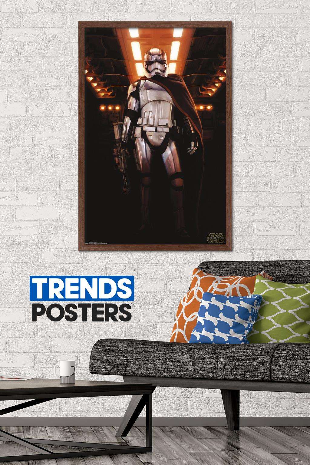 Star Wars: The Force Awakens - Chrome Wall Poster, 22.375" x 34", Framed