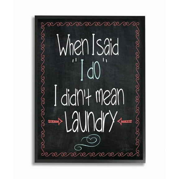 Stupell IndustriesI Do Laundry Chalkboard Bathroom Framed Wall Art by Jo Moulton
