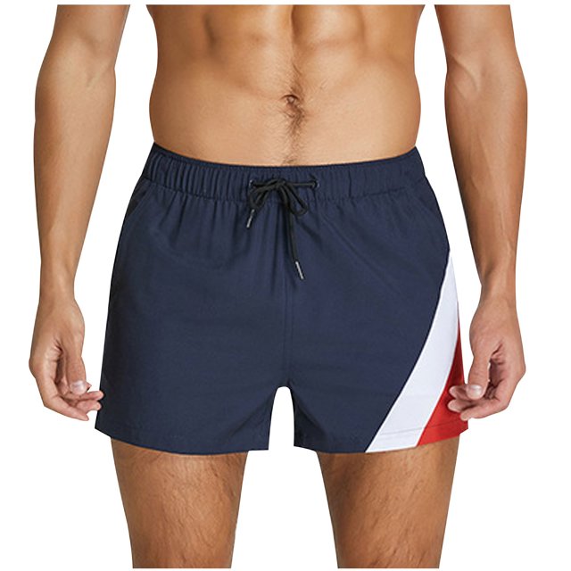 Mareep Men's Swim Trunks M-2XL Men's Solid Drawstring Swim Shorts - Quick Dry Athletic Wading Shorts with Lace-Up Design for Swimming & Beach Swim Briefs for Men