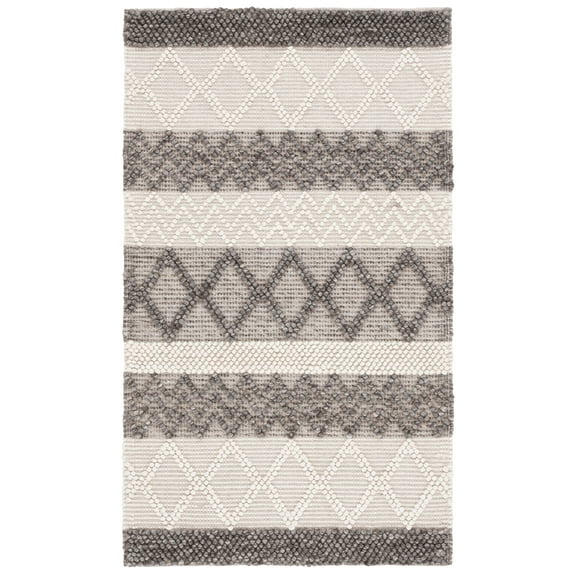 SAFAVIEH Natura Zola Southwestern Area Rug, Ivory/Grey, 4' x 6'