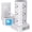 White, variant on Power Strip Tower with Multiple Outlets, Flat Plug Surge Protector Tower Extension Cord with 12 AC Outlets 4 USB Ports (2 USB C), 6FT Cord Power Tower Surge Protector for Home Office Dorm Room, Black
