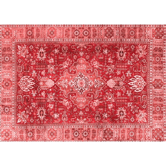 Ahgly Company Indoor Rectangle Persian Red Traditional Area Rugs, 5' x 7'
