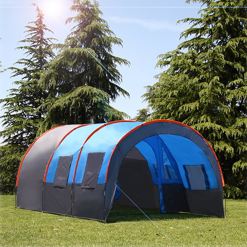 Large Camping Tent Camp 10 Person Cabin Window Storage Hiking Camp Season Set Up 
