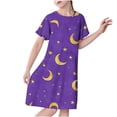 thumbnail image 1 of RXIRUCGD 2025 Vêtements d'Été pour Enfants 3-12 Ans Mode Imprimée Pyjama Rêveur Mi-Mollet Chemise de Nuit, 1 of 5