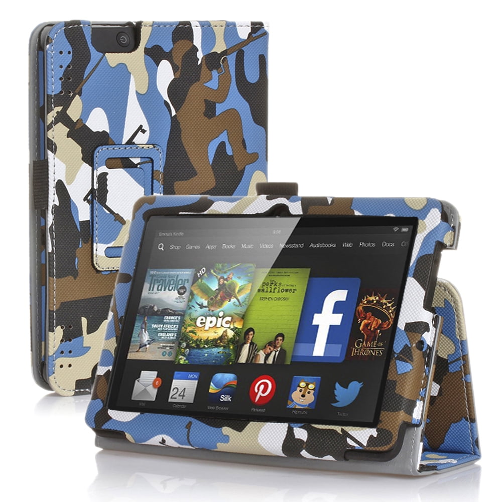 New Fire HD 10 Case (Camouflage Blue & Black) Slim Fit Synthetic